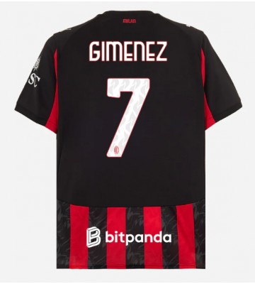 AC Milan Santiago Gimenez #7 Hjemmebanetrøje 2025-26 Kortærmet